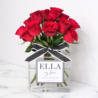 Personalised 'My Love' Rose De Luxe Flower Vase For Valentine's Day