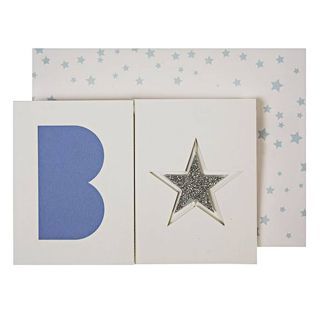 Baby Boy Fold Out Banner Card