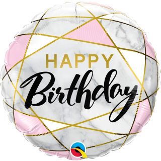 雲石方格生日氣球