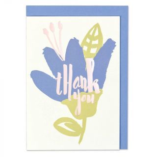 Raspberry Blossom Thank You Card