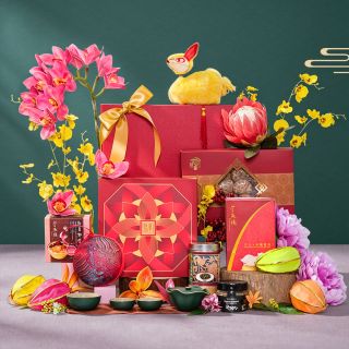 Mid-Autumn Hampers-Mid-Autumn Gourmet Hamper with Peninusla Mooncake & Dried Seafood Tea Set