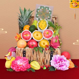 Mid-Autumn Hampers-Festive Fruit Hamper with Peninsula Mooncake