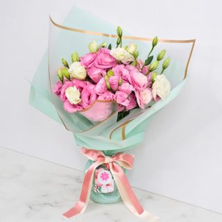 Pink Eustoma Bouquet for Mother's Day
