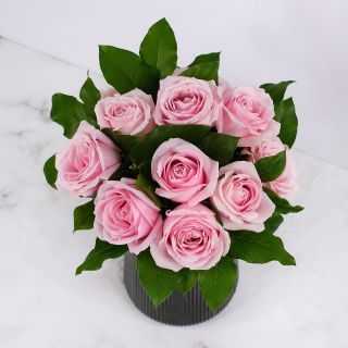 Pink Roses in Vases