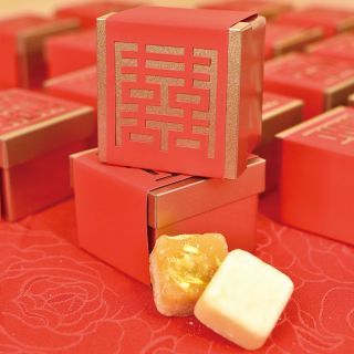 Laser-cut Double Happiness Chinese Wedding Favour - Rock Candy (Set of 50)