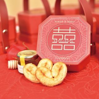 Happy Marriage Chinese Wedding Favour - Butterfly Pastry & Honey (Set of 20)
