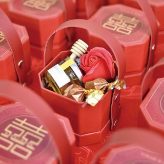 Happy Marriage Chinese Wedding Favour - Chocolate & Honey (Set of 20)
