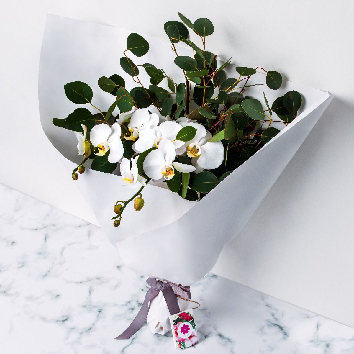 Pure White Orchid Bouquet