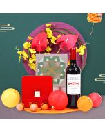 Mid Autumn Hampers-Mid-Autumn Gift Set with Peninsula Mooncakes and Wine or Champagne