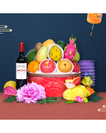 Premium Fruit Hamper with Wine or Champagne