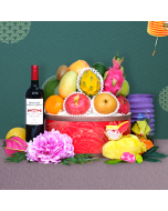 Premium Fruit Hamper with Wine or Champagne