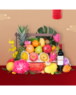 Mid-Autumn Festival Fresh Fruit Hamper with selected Wine