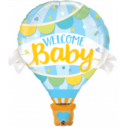 Welcome Baby Blue Balloon