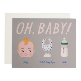 Oh Baby Card for Baby Shower Card
